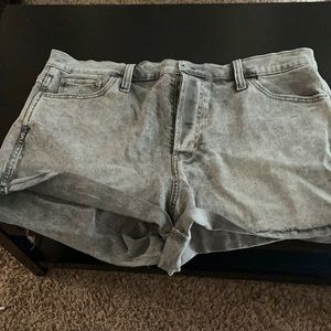 Grey high rise cheeky shorts
